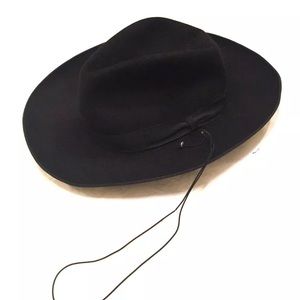 Borsalino Black Vintage Hat Men’s 21 Crown